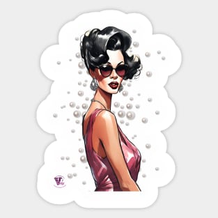 Brunette Diva Sticker